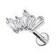 PIERCING LABRET CON VENTAGLIO DI ZIRCONIA A BAGUETTE - JQ800L141