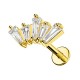 PIERCING LABRET CON VENTAGLIO DI ZIRCONIA A BAGUETTE - JQ800L141