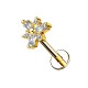 PIERCING LABRET A FIOCCO DI NEVE CON ZIRCONIA - JQ800L161