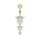 PIERCING BANANA STELLE PENDENTI IN ZIRCONIA - JQ880B094