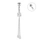 PIERCING A BANANA ZIRCONIA ROTONDO CON CATENINE PENDENTI - JQ920B128 PIERCING A BANANA ZIRCONIA ROTONDO CON CATENINE PENDENTI - JQ920B128