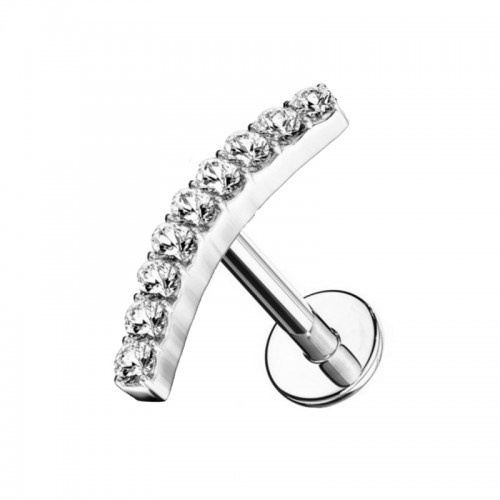 PIERCING LABRET ARCO CON 9 ZIRCONIA- JQ920L125 PIERCING LABRET ARCO CON 9 ZIRCONIA- JQ920L125