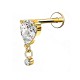 PIERCING LABRET A GOCCIA CON ZIRCONIA ROTONDO PENDENTE - JQ920L158