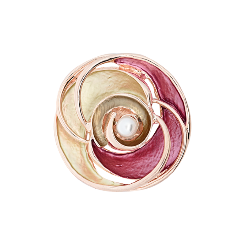 SPILLA A CERCHIO SMALTATA CON PERLA - SW2468A387