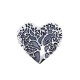 SPILLA MAGNETICA SMALTATA A CUORE CON ALBERO DELLA VITA - SW2468B788