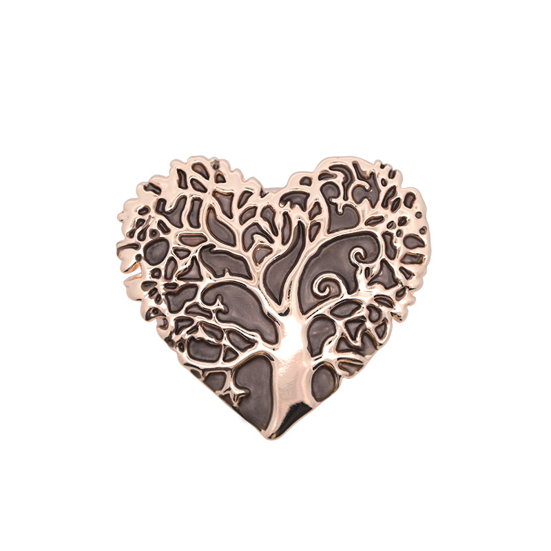 SPILLA MAGNETICA SMALTATA A CUORE CON ALBERO DELLA VITA - SW2468B788