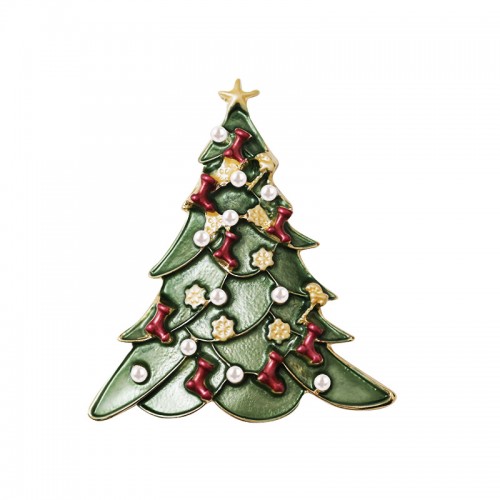 SPILLA MAGNETICA SMALTATA ALBERO DI NATALE - SW2468B791