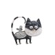 SPILLA MAGNETICA SMALTATA GATTO - SW24704B678