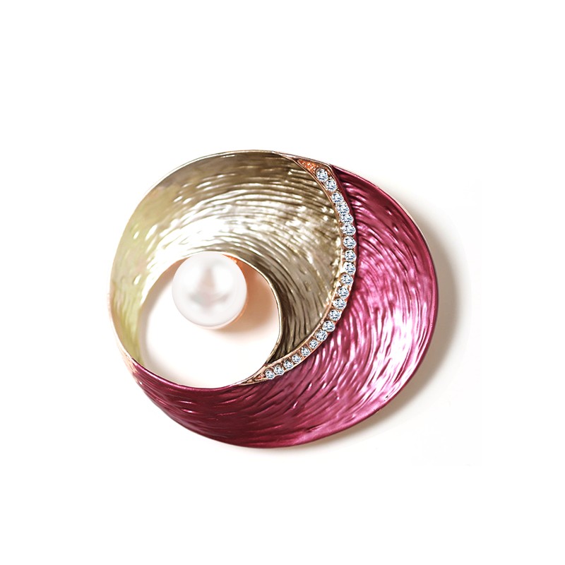 SPILLA MAGNETICA SMALTATA CON PERLA - SW24704B680