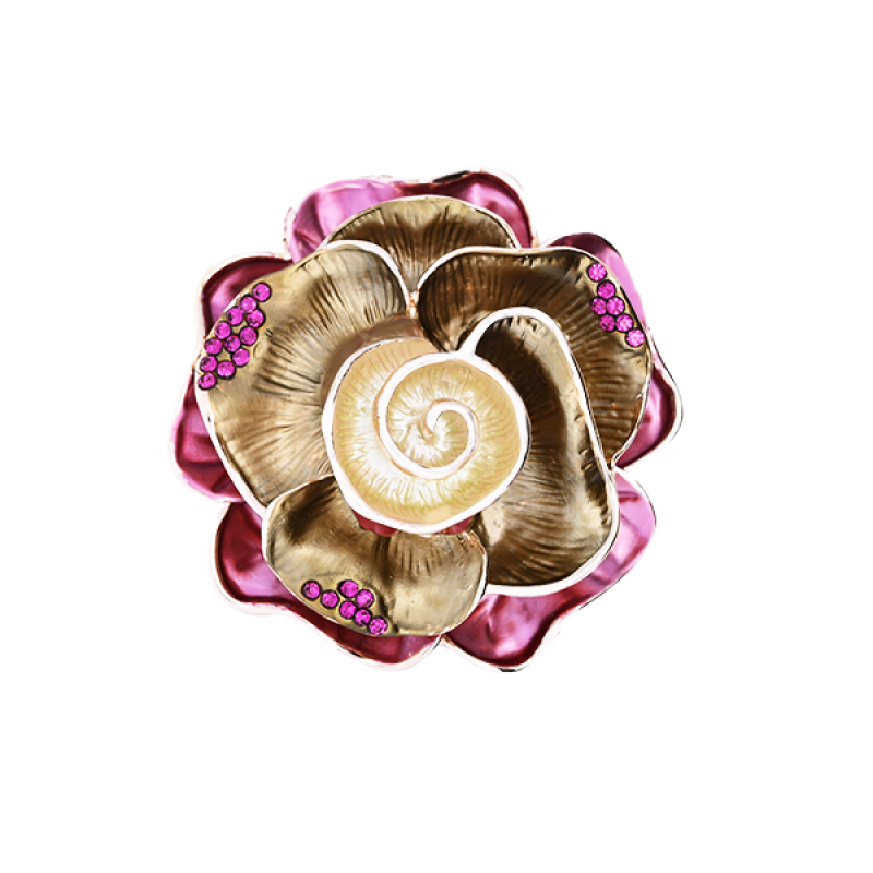 SPILLA FIORE SMALTATO CON STRASS - SW2472A385