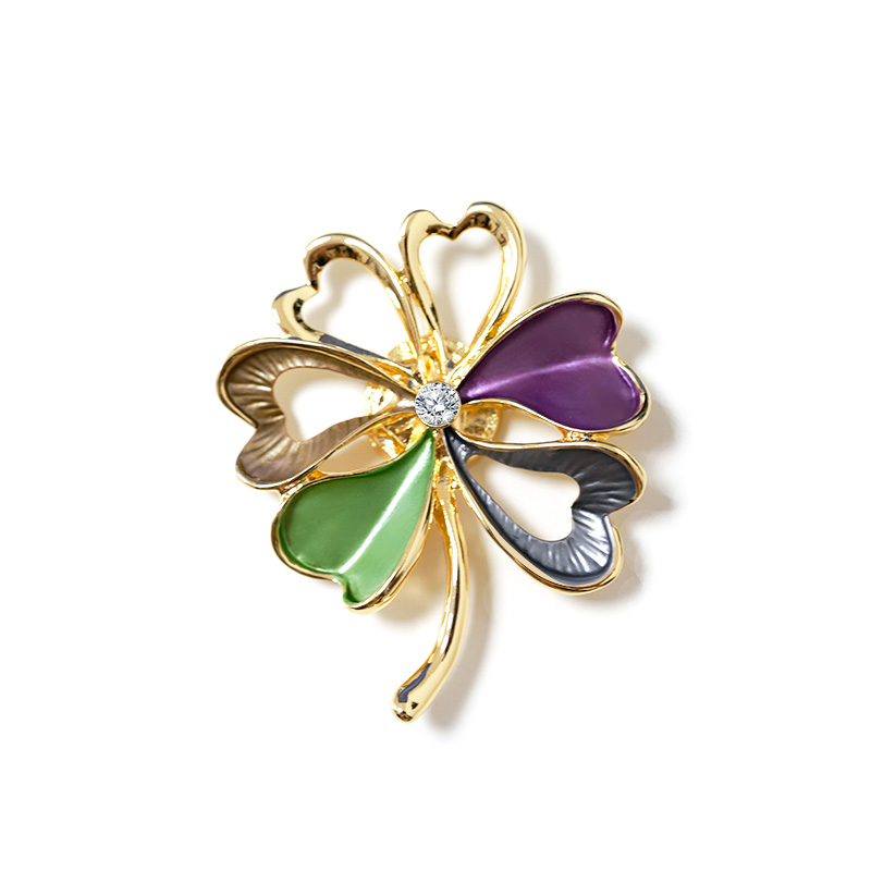 SPILLA MAGNETICA SMALTATA QUADRIFOGLIO - SW2552C500