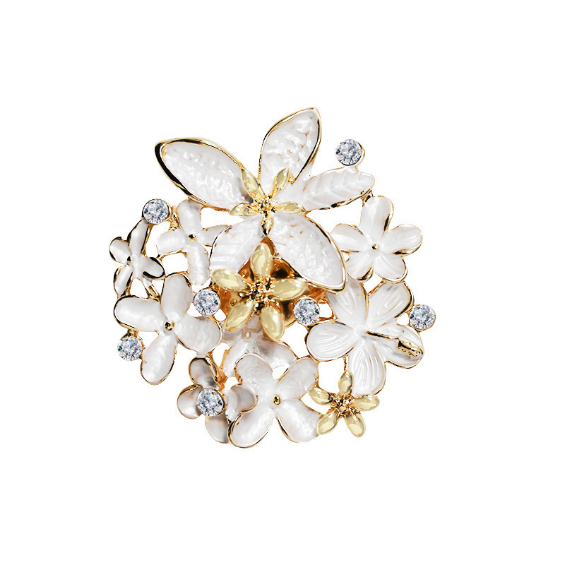 SPILLA MAGNETICA FIORE SMALTATO CON STRASS - SW2568C414