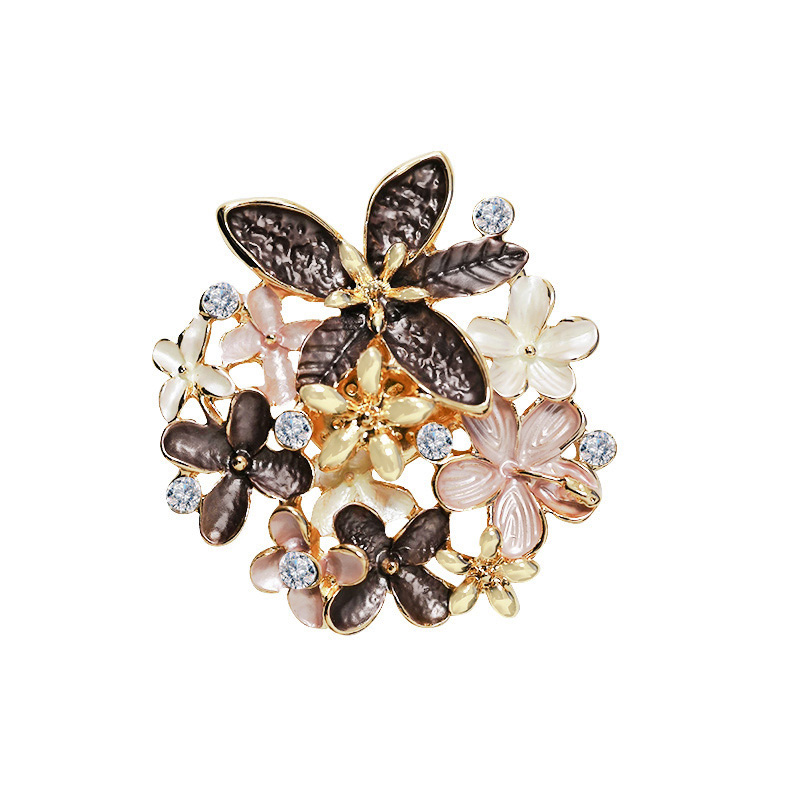 SPILLA MAGNETICA FIORE SMALTATO CON STRASS - SW2568C414