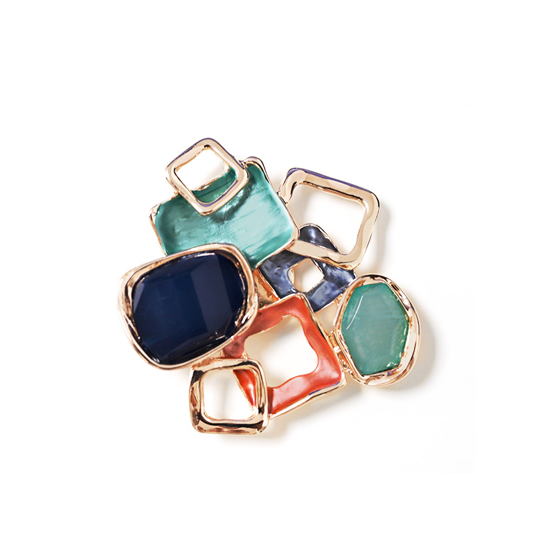 SPILLA MAGNETICA SMALTATA GEOMETRIE IRREGOLARI CON PIETRE - SW2588C475