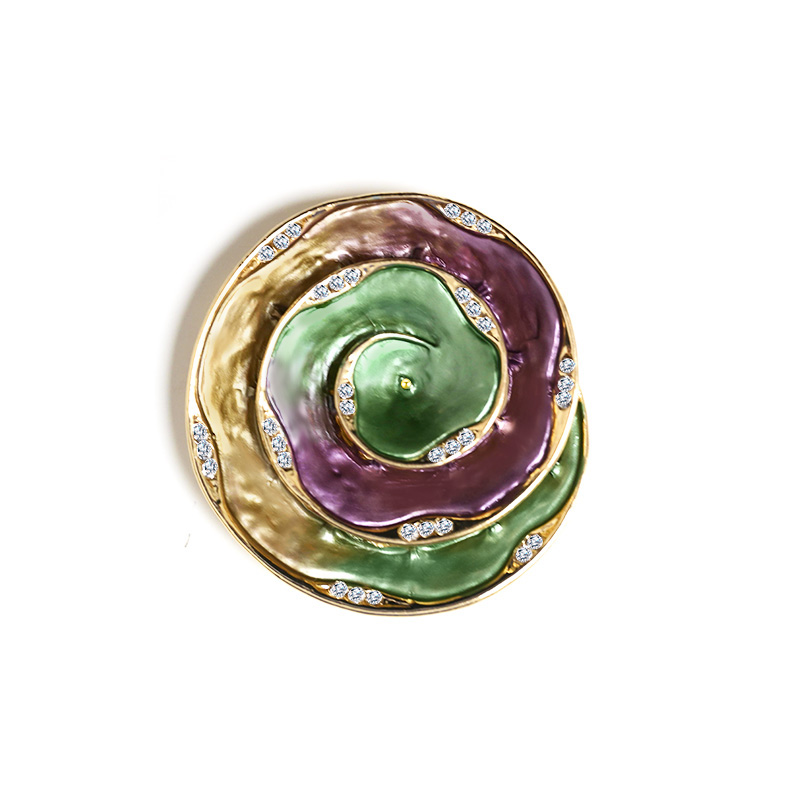 SPILLA MAGNETICA SPIRALE SMALTATA CON STRASS - SW2670C794