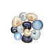 SPILLA MAGNETICA CIRCOLARE A MOTIVO DI CONCHIGLIA SMALTATA CON CRISTALLI - SW2672C797