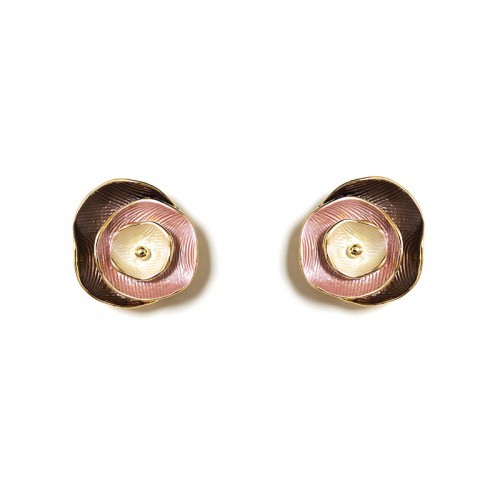 GEMELLI DA POLSO CON FIORE A STRATI SMALTATA - SW2648C784
