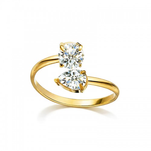 ANELLO CON ZIRCONI ROTONDO E A GOCCIA - FFJ2548C592