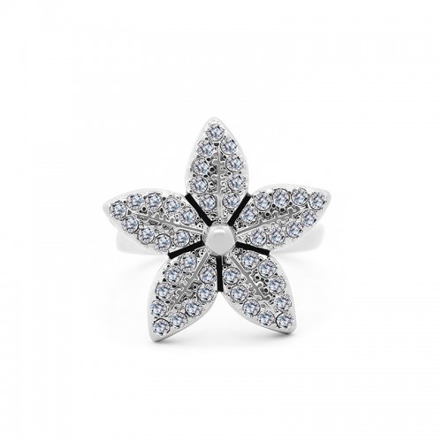 ANELLO A FIORE REGOLABILE CON ZIRCONI - MY25536C691