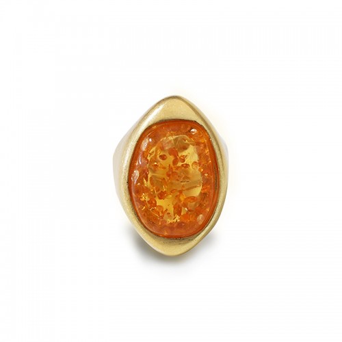 GRANDE ANELLO ELASTICO A NAVETTA CON PIETRA IN RESINA - NY25100C580