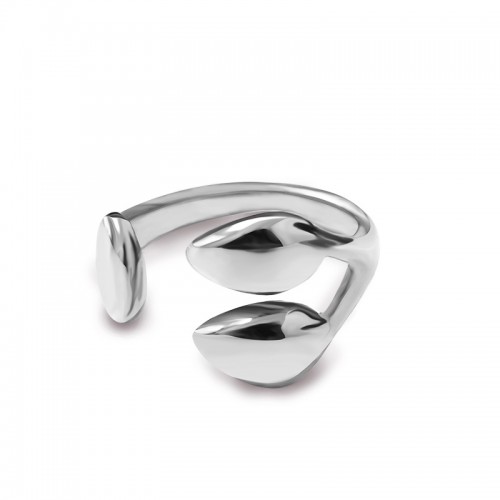 ANELLO APERTO REGOLABILE FOGLIE - YC25312B411