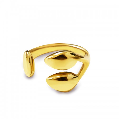 ANELLO APERTO REGOLABILE FOGLIE - YC25312B411