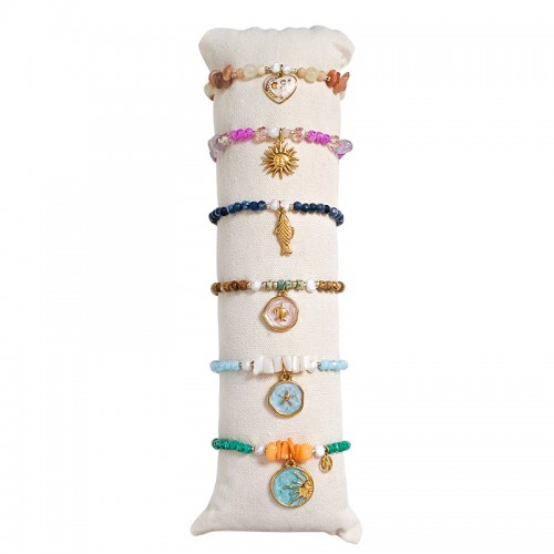 SET DI 6 BRACCIALI ASSORTITI CON COULISSE CON ESPOSITORE - 20260407B