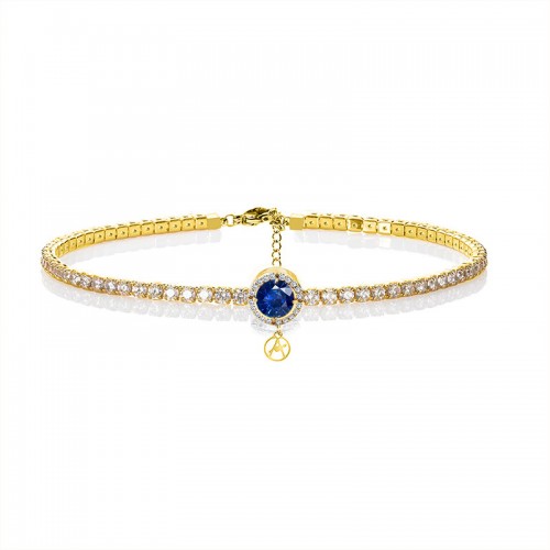 BRACCIALE TENNIS CON ZIRCONE CENTRALE COLORATO - JN2680D073