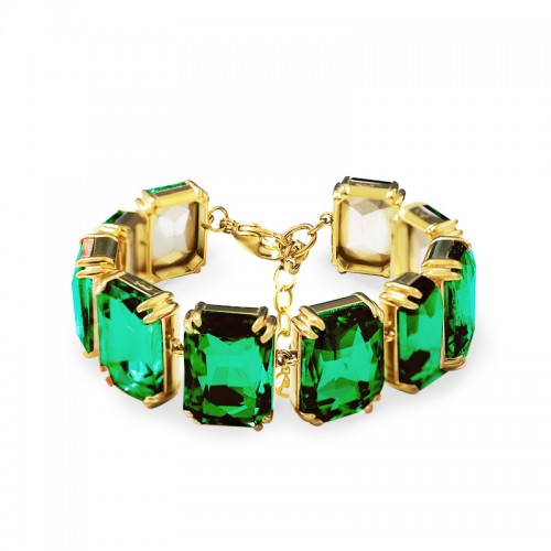 BRACCIALE CON CRISTALLI COLORATI RETTANGOLARI - MY251144C244