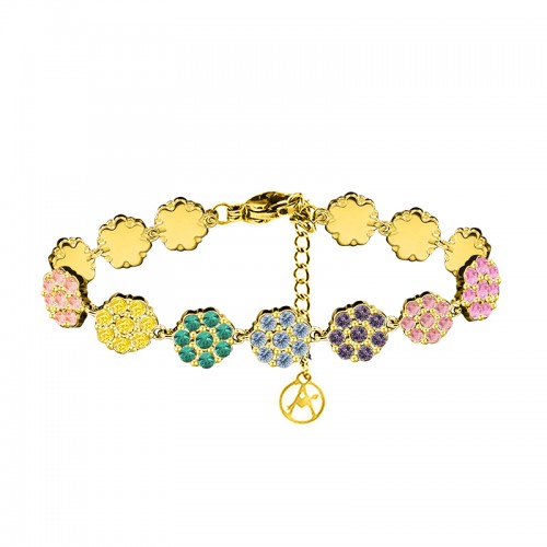 BRACCIALE CON FIORI DI ZIRCONI - MY252104C717