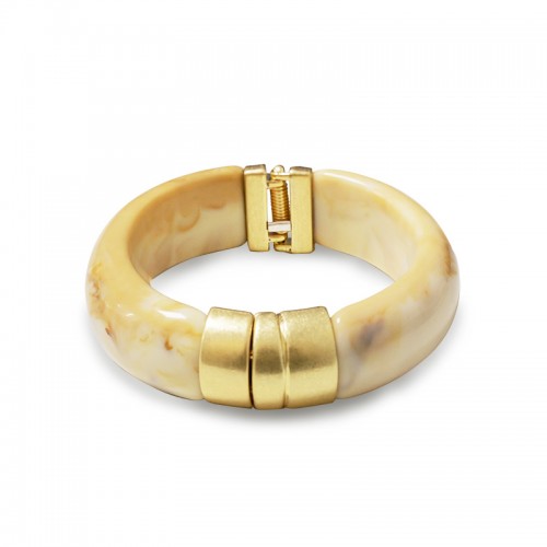 BRACCIALE RIGIDO IN RESINA CON APERTURA A MOLLA - NY251344C584