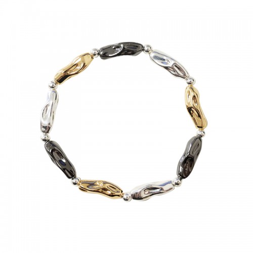 BRACCIALE ELASTICO CON PERLINE METALLICHE - SW2448B688