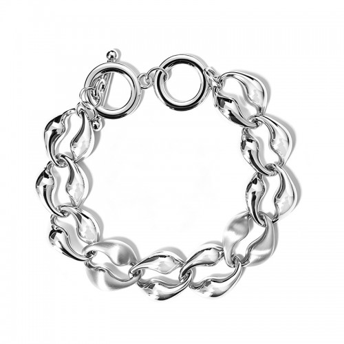 BRACCIALE A CATENA CON MAGLIE OVALI RITORTE - SW2580C506