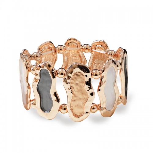 BRACCIALE ELASTICO CON FORME ORGANICHE SMALTATE - SW2588C449