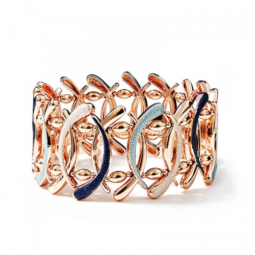 BRACCIALE ELASTICO A LINEE INCROCIATE SMALTATE - SW2588C474