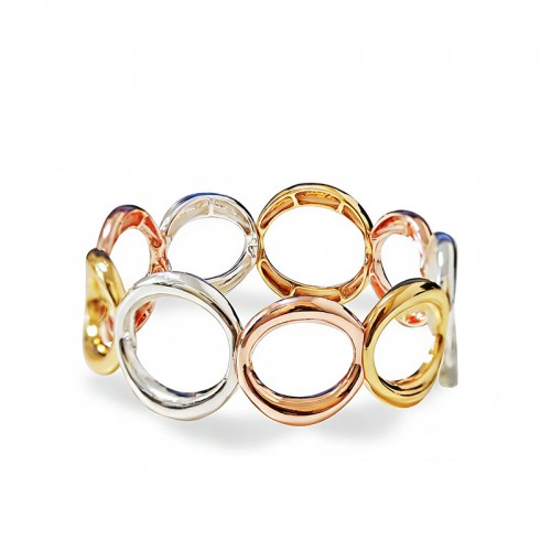 BRACCIALE ELASTICO A CERCHI TRICOLOR - SW2596C503