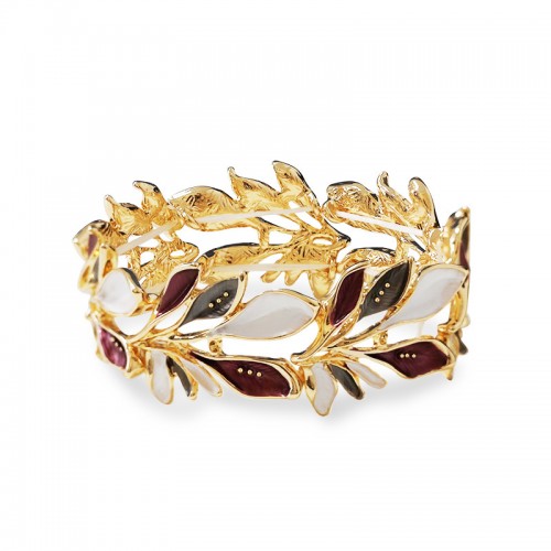 BRACCIALE ELASTICO FOGLIE SMALTATE - SW2688C777