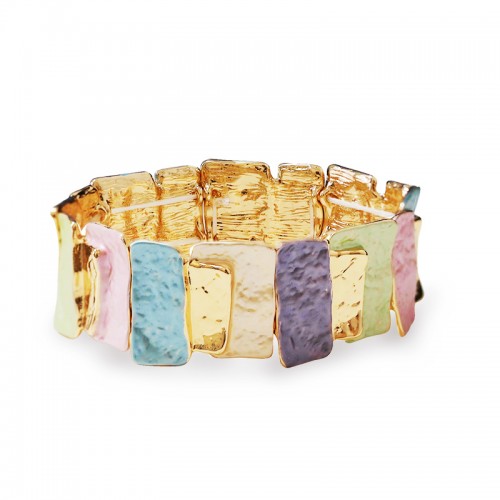 BRACCIALE ELASTICO A PLACCHE SMALTATE - SW2688C780