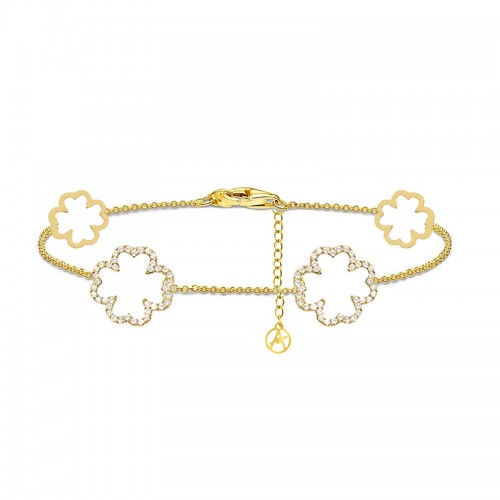 BRACCIALE 4 QUADRIFOGLI IN STRASS - YC25108B386