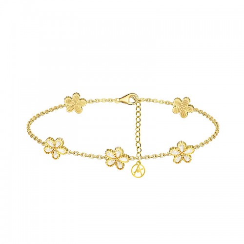 BRACCIALE 5 FIORI IN ZIRCONE - YC2588B288