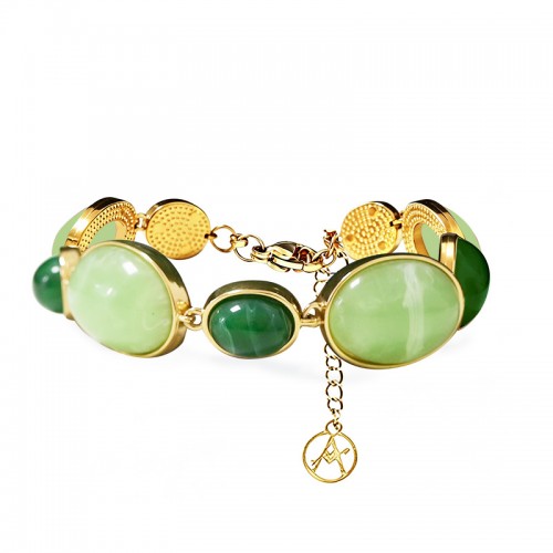 BRACCIALE A MAGLIE OVALI IN RESINA COLORATA - YC26116C912