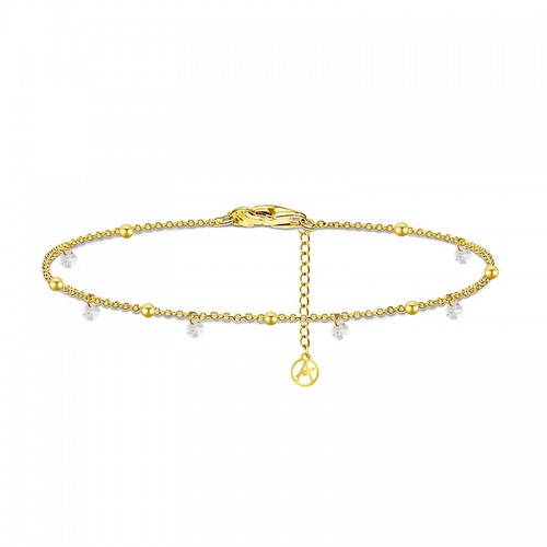 BRACCIALE CON SFERE E ZIRCONI PENDENTI - YC2644C942
