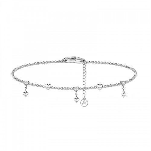 BRACCIALE CON CUORI PENDENTI E ZIRCONI - YC2684C940