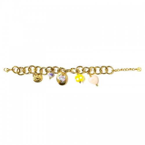 BRACCIALE A CATENA CON CHARMS - YNK25944C526
