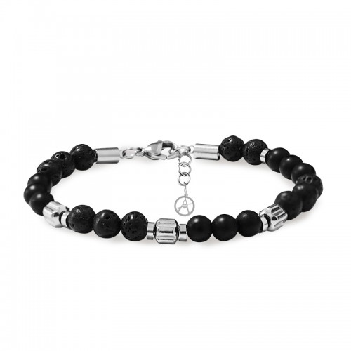 BRACCIALE UOMO CON PIETRE NATURALI - QGL2664C746