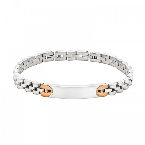 BRACCIALE DA UOMO CON PIASTRA E ZIRCONI - RD211015212D56/D57