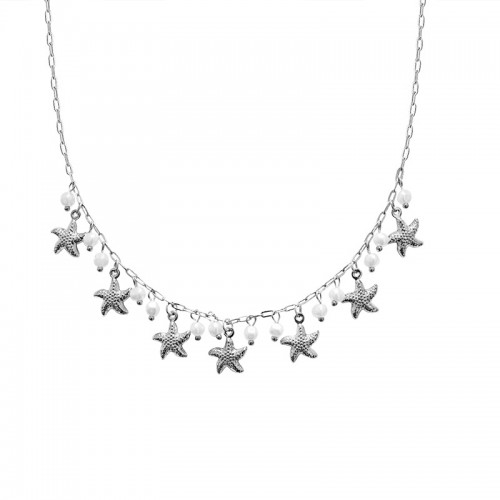 COLLANA CON CHARMS A STELLA MARINA E PERLE - FFJ251136C597