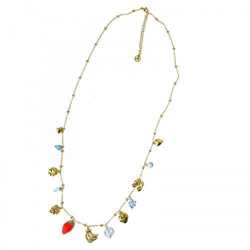 COLLANA LUNGA A CATENA CON CHARMS FRUTTA - FFJ25132C609