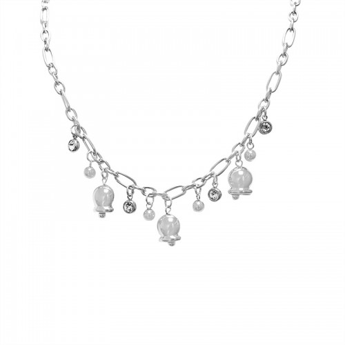 COLLANA A CATENA CON CHARMS CAMPANELLO E PUNTO LUCE - FJ24108B730