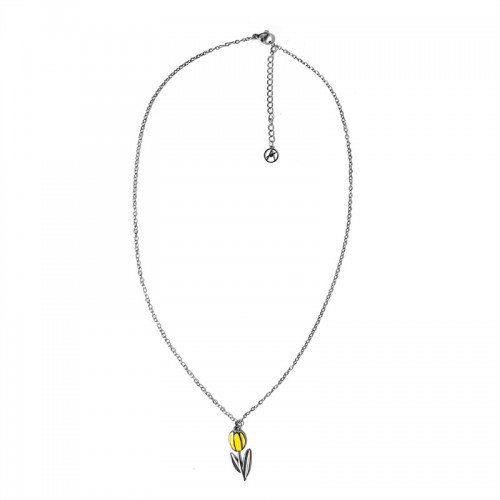 COLLANA CON PENDENTE TULIPANO IN SMALTO COLORATO - FJ2642D044